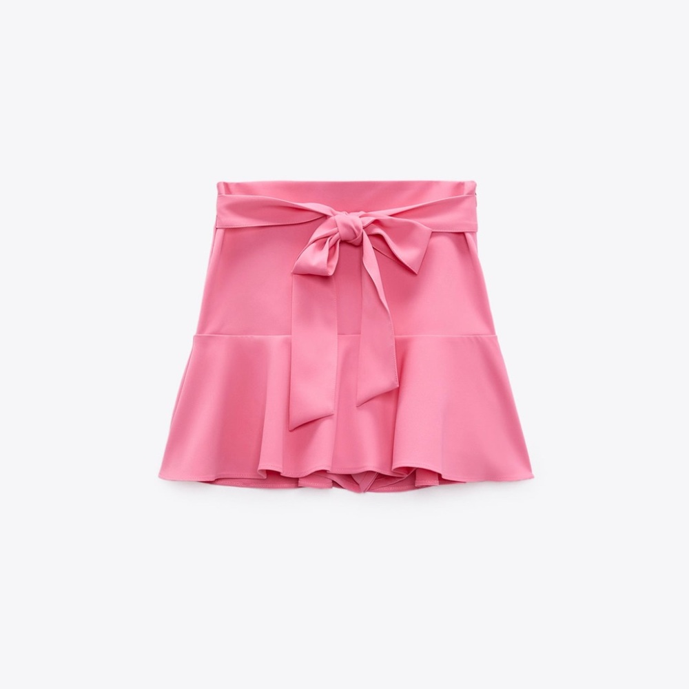 Zara pink Bow Trim Skort size m